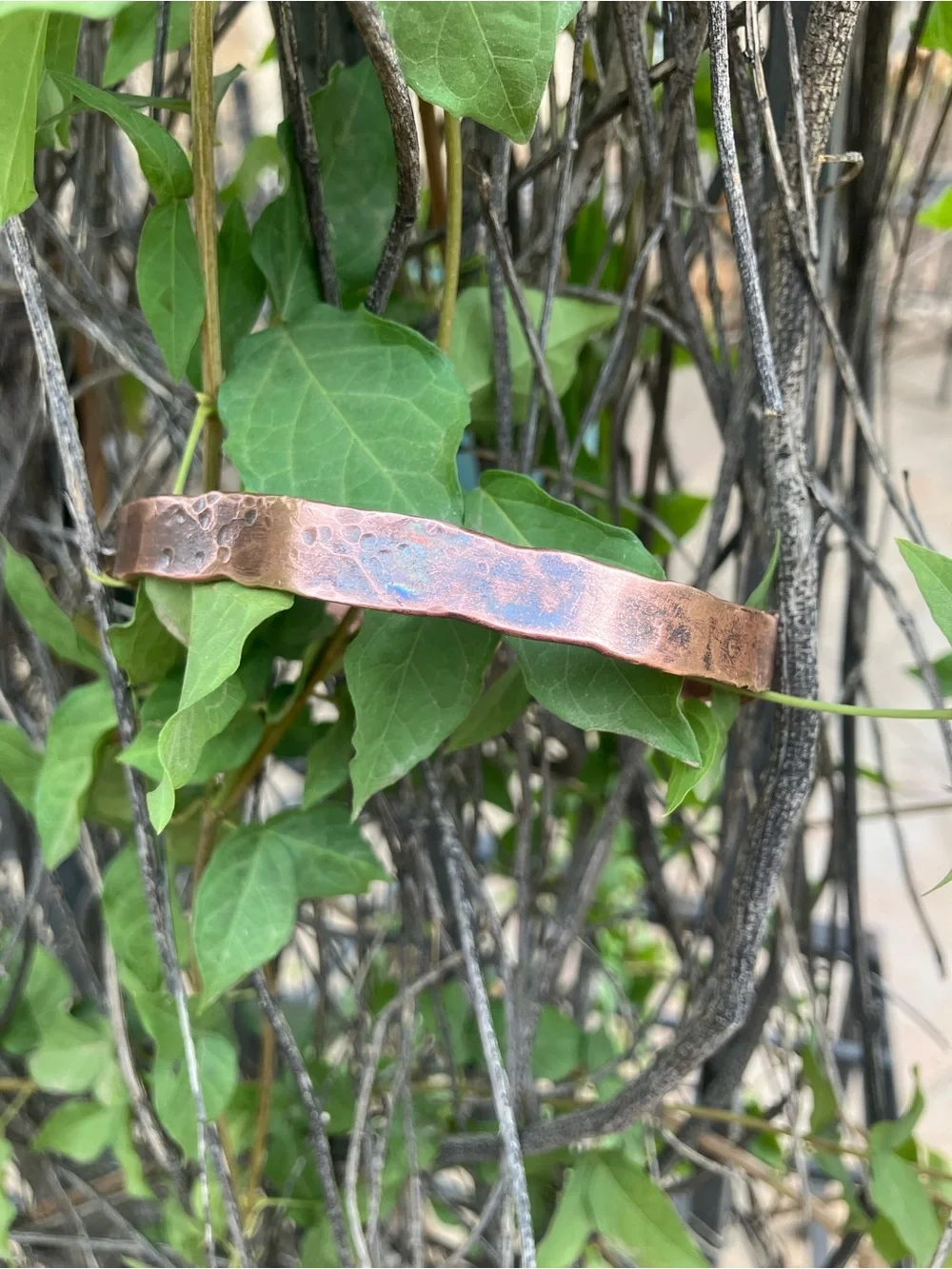 Forged by Fire Hammered Copper Cuff Bracelet